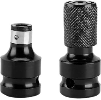 KSBBHDS Adaptador de 2 piezas, destornillador de impacto, adaptador de llave inglesa, adaptador de 1/2 a 1/4, adaptador de enchufe, accesorios de destornillador, accesorios de herramientas