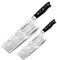 MOSFiATA Nakiri Chef Knife Set, 2pcs Professional Chef's Kitchen Knife, Forged High Carbon German Stainless Steel Cooking Knife with Ergonomic Handle Design Gift Box
