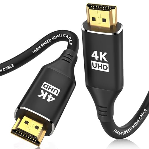 kfdlink 4K HDMI Cable 6M, 4K @ 60 Hz in-Wall CL3 Rated HDMI 2.0 Cord High Speed HD Shielded Cord Compatible with Roku TV/Laptop/PC/HDTV and More