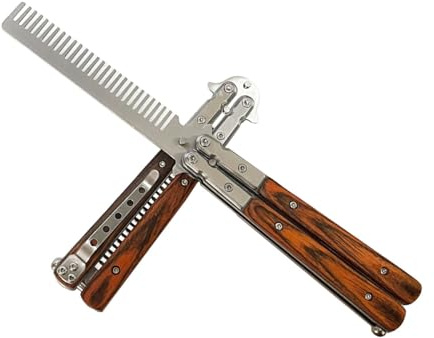 1 Pcs Metal Stainless Steel Durable Folding Comb Gift N2 Set