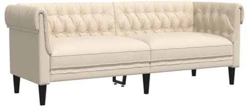 QJBSAVVA Campingsofa Big Sofa Schlafsofa Outdoor Sofa - 3-Sitzer-Sofa Chesterfield Leinen für Ausstellungshalle Ruheraum Wohnzimmer Büro