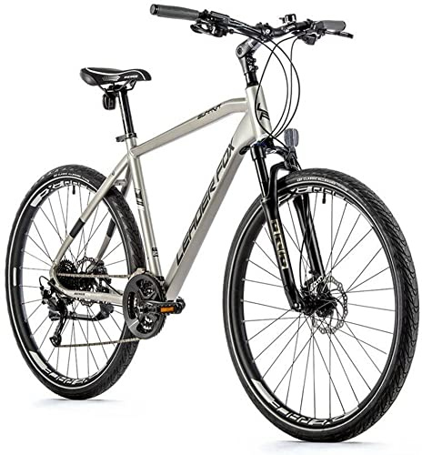 LEADER FOX SUMAVA 2022 Herren Muskulatur Fahrrad Trekking 28 Zoll Silber matt 9 V Rahmen 20,5 Zoll (Erwachsene 183 bis 188 cm)