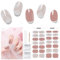 Nagelfolie UV Härtend - 28 Stück UV Nagelfolie Herbst Nail Sticker Nagelfolien Selbstklebend Nagellackstreifen Gel-Nagelaufkleber Nageldesign Herbst Art Stickers DIY für Jeden Anlass (Nude)
