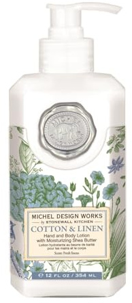 Michel Design Works Cotton & Linen Duftende Hand- und Körperlotion mit Sheabutter, Kokosöl und Aloe Vera, 354 ml