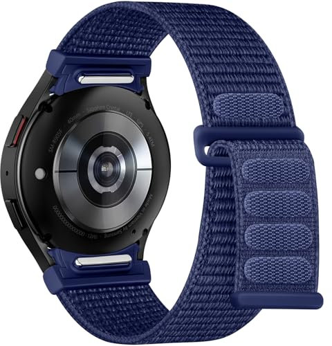 Mastten Cinturino in nylon con clic compatibile con Samsung Galaxy Watch 7 6 5 4 cinturino 44 mm 40 mm / FE 40 mm / 6 Classic 47 mm 43 mm / 5 Pro 45 mm / 4 Calssic 46 mm 42 mm, morbido anello sportivo