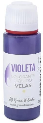 Gran Velada - Colorante Líquido para Velas Violeta 30 ml | Listo para Usar | Versátil en Diseños | Pigmento de Calidad