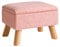 YMYNY Ottomane mit Stauraum, Fußhocker, Kleiner Fußhocker mit Stabilen Holzbeinen Hocker, Teddy Samt Fußstütze mit Gepolstertem Sitz, für Wohnzimmer Schlafzimmer Eingänge 40 ×30 ×28CM Rosa HBD042P