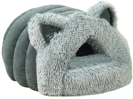 Katzenbett für den Winter, beheizte Katzenhöhle, Fleece, Katzenhöhle, weiches Katzenbett für Katzen, Self-Warming Katzenbett, Katzenhöhle, Katzenhöhle für Entspannung, Katzenhöhle mit abnehmbarem