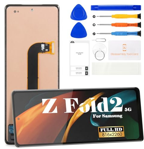 Kit de réparation d'écran LCD TFT pour Samsung Z Fold 2 5 g sans cadre (noir, sans empreintes digitales)