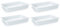 AC - Pack de 4 Bandejas Frigorificas - Capaciadad de 13 L - Fabricado en Plástico - Apto para Microondas y Congelador - 8,5 x 40,5 x 54,5 cm - Color Blanco