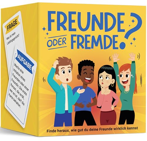 FREUNDE oder FREMDE ? Wie gut kennst du deine Freunde & Familie wirklich | Das lustige Spiel für Erwachsene & Jugendliche | Party Kartenspiel Spieleabend | Top Gesellschaftsspiel für 3 bis 10 Personen