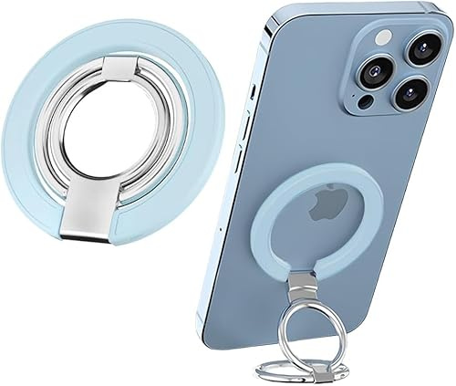 KOEMCY Supporto Magnetico Cellulare Anello Magsafe Accessori Smartphone Magnetic Phone Holder Supporto Telefono Magnetico Anello Per Cellulare Supporto Cellulare Da Tavolo(Blu)