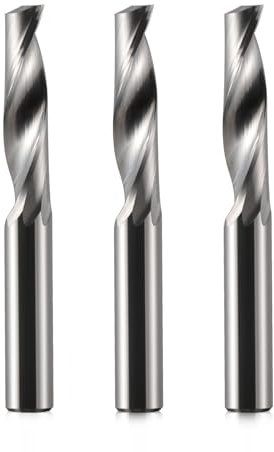 EU_HOZLY Fresa, eje de 6 mm, ranura simple, fresado CNC para aluminio, eje de 6 mm, longitud de corte de 22 mm, longitud total de 50 mm, fresadora cnc aluminio, fresadora CNC (6 x 22 x 50)