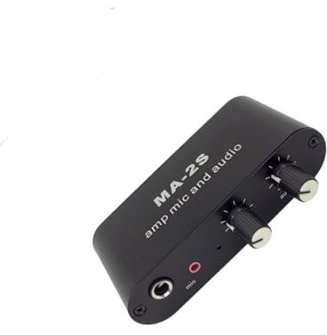 MA2S Microphone Preamp Portable Mic Preamp Amplifies Condenser 22X And Stereo Music For Enhances Sound