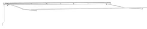 vidaXL Markisenrahmen Weiß 600 x 300 cm Aluminium, Aluminiumstruktur für Outdoor-Schutz, modernes Pergola-Gestell, langlebige Gartenüberdachung mit verstellbarem Dach