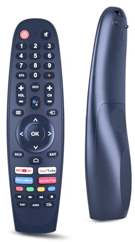 RYQIF Telecomando di ricambio per Smart Tech TV 24HA20T3, 32HA10T3, 32HA10V3, 50UA10V3, 50UA20T3, 55QA20V3, 43QA20V3, 43UA10V3, 43UA20T3 - Non richiede programmazione