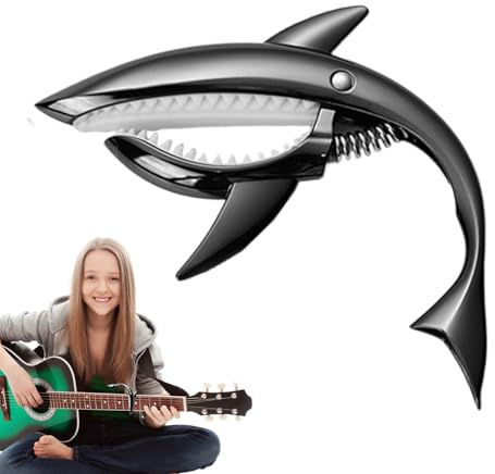 Capotasto per ukulele, capotasto per chitarra di squalo, corde di metallo | per chitarra a forma di squalo, capotasto fresco e leggero per elettrico classico e ukulele