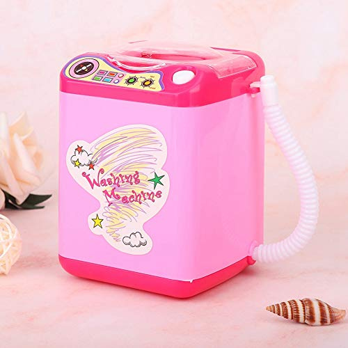 Elprico Mini Lavadora Eléctrica de Brochas de Maquillaje para una Fácil Limpieza de Herramientas de Maquillaje, Tamaño Compacto de 10 X 8 X 11 Cm, Portátil Rojo/rojo Rosa (PINK)