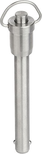 KIPP – Bedienteile | Normelemente K0746.01508070 Kugelsperrbolzen mit Ringklammer Edelstahl, selbstsichernd, D1=8, L=70, Länge L: 70mm