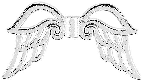 Ideen mit Herz Filigrane Engelsflügel, silber | Spacer, Zwischenperlen, Tibetanische Flügel | Engelsanhänger, Perlenengel, Schutzengel, Engelflügel-Anhänger basteln | DIY Schmuck