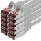 Cavo di Rete Cat6 0,25m Grigio - 10 x Cavo Patch LAN Cat 6 Cavo di Rete LAN Sftp Pimf Lszh Rame 1000 Mbit s