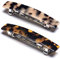 2PCS French Design Hair Barrette Tortoise Shell Celluloid Rectangle Hair Clips for Women