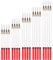 Opopark 20 Pcs Fishing Floats Set, Straight Insert Waggler Floats Coarse Fishing Tackle Accessaries for Stillwater and Running Waters, 5 Size