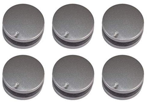 Ufixt Lamona Compatible 12 O'Clock Type Silver Replacement Oven Cooker Hob Control Knob Fits Lamona Pack of 6