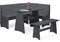 Julian Bowen Anthracite Wood Newport Corner Dining Set with Storage Bench