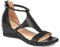 M-TOP Sandale Compensee Femme ​Cuir PU Nu Pieds Été À Talon Compensé Plateforme Sandales Compensées, Chaussures D'été, Confortable, Plat Chaussure Fermeture Eclair