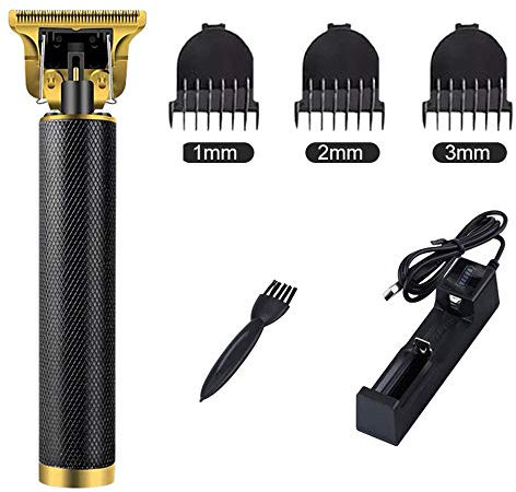 Langhaarschneider Set Herren Wahl Senior Cordless, Barttrimmer Verstellbarer Scherkopf, Barttrimmer Akku Wasserdicht, Konturenschneider, Friseurbedarf,Lithium Ionen Akku (schwarz)