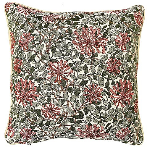 Signare Gobelin-Kissenbezug, dekorativ, mit William Morris-Design, 45 x 45 cm, nur Kissenbezug, Geißblatt