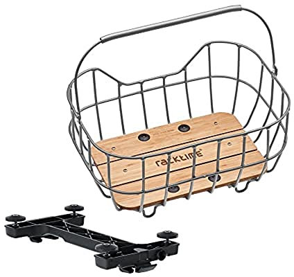 Tubus Carrier Systems GmbH Unisex – Erwachsene System Korb Racktime Baskit Breeze 2.0 Kindersitze, Silber, 47x35x24cm