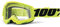 100% MÁSCARAS Strata 2 Goggle Fluo/Yellow - Clear Lens, Unisex, Erwachsene, Fluo/Gelb, Standard