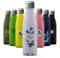 Tirita Personalised Water Bottle - Thermal Travel Flask for Hot & Cold Drinks - Insulated Stainless Steel Bottle - Gym, Office, School Drink Bottles - 500ml water bottle [22- Blue Butterflies]
