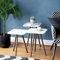 [en.casa] Satztisch Hobro im 3er Set Beistelltisch Wohnzimmertisch Kaffeetisch Quadratisch 49 x 34 x 34 cm eckig Couchtisch Weiß