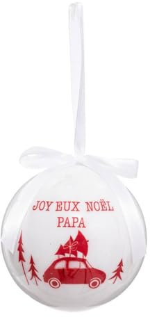 FEERIC LIGHTS & CHRISTMAS - Weihnachtskugel Papier Druck 75 mm Papa Mama - Papa