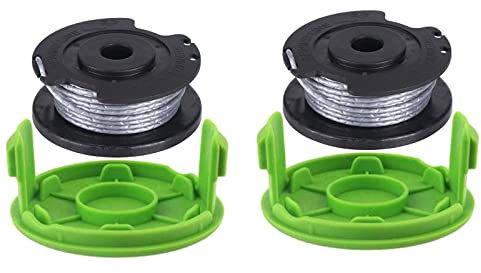 Green*works 21287 Lot de 2 bobines de fil de rechange pour débroussailleuse 24 V 1,5 mm 6 m