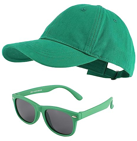 MK MATT KEELY Cappellino con Visiera Bambino Occhiali da Sole Bambina 3-10 Anni Bambini Protezione UV Berretto e Occhiali Gadget