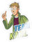 Spreadshirt TKKG Team Karl Vierstein Sticker, max. 10 x 10 cm, 10 x 10 cm, Transparent glänzend