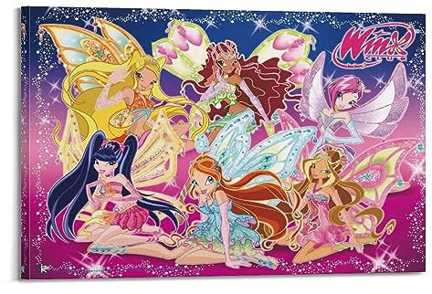 VZRSQZK Winx Club Anime-Poster, dekoratives Gemälde, Leinwand, Wandposter und Kunstdruck, moderne Familienschlafzimmer-Dekoration, Poster, 30 x 45 cm