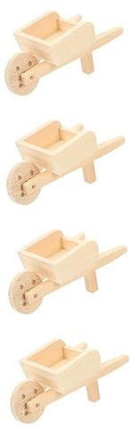 4 Stück Mini-Wagen, Outdoor-Dekor, Kinderwagen-Spielzeug, Outdoor-Spielzeug, Wagenform, Blumentopf, winzige Schubkarre, Modell, Mini-Deko-Wagen, Modell, Wagenmodelle, Modell, Miniatur-Dekor, Bauernhof