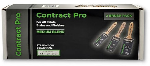Arroworthy CONTRACT PAINT BRUSH PRO STRAIGHT BOX SET (1.5,2,2.5) CONTRACT-3PK-LNG-STR