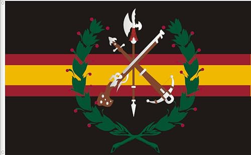 BANDERA DE LA LEGION ESPAÑOLA. VERSION NEGRA (SIN TEXTO). CALIDAD RASO PREMIUM. TAMAÑO GRANDE 150X90 CM