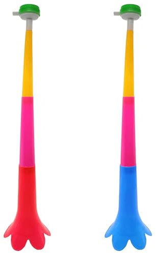 Niuhong 2 Pcs Vuvuzela Horn Fussball Fanfare Cheerleading Trompete Spielen Jubelnde Krachmacher Sehr Lautes Tröte 3 Teile Versenkbar Fans Fußballspiel Stadion Sportfeiern Sportveranstaltungen