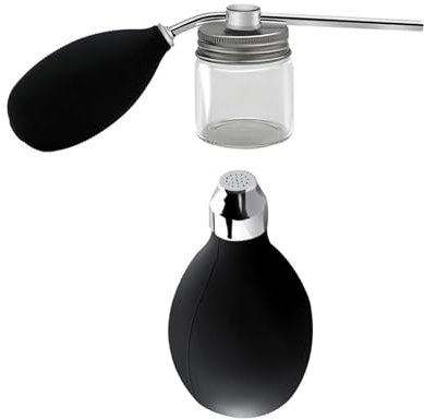 2 Botellas pulverizadoras de Polvo para Peluquero, dispensador de Polvo seco para el Cabello, Botellas pulverizadoras de Fibra Reutilizables para
