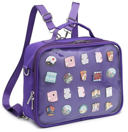 CHERRY SAUCE Ita Bag Mehrzweck-Rucksack, Oxford-Stoff, Umhängetasche, Kuriertasche, Schultertaschen für Anime-Display, Dunkelviolett, 30