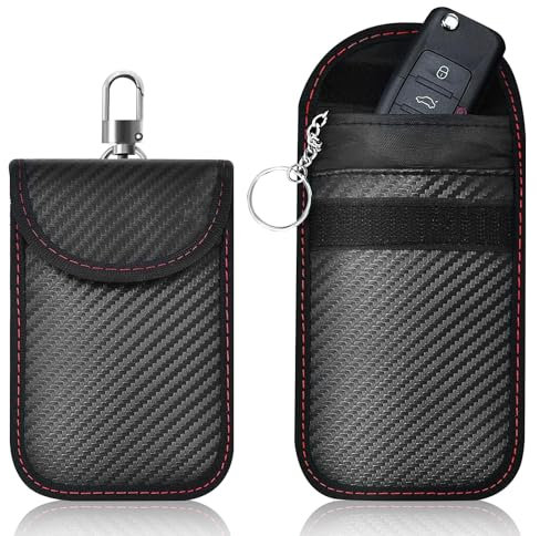 Smomend 2pcs Keyless Go Schutz Autoschlüssel Schutz Keyless Hülle RFID Funkschlüssel Abschirmung Schlüsseltasche, Autoschlüssel Schutz Keyless Go Schutzhülle Für Maximale Sicherheit Und Schutz