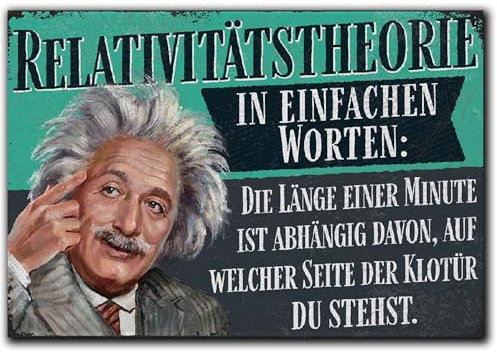 LANOLU Kühlschrankmagnete lustig- Relativitätstheorie - lustige Magnete mit Sprüchen und witzigen Motiven 8x5,5cm