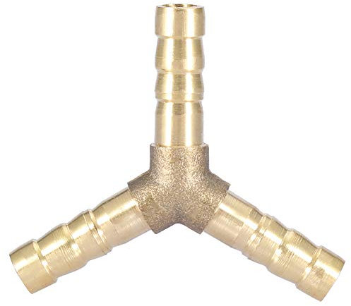 Connettore Portagomma a Y a 3 Vie in Ottone, Raccordo per Giunto, Adatto per Aria, Acqua, Gas, Materiale in Rame, Facile Montare (6 mm (4 pezzi))